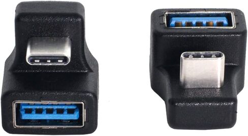 Cablecc 180 درجة لأعلى ولأسفل بزاوية من النوع C USB-C OTG إلى USB 3.0 أنثى تمديد محول للهاتف الخليوي والكمبيوتر اللوحي in Kuwait