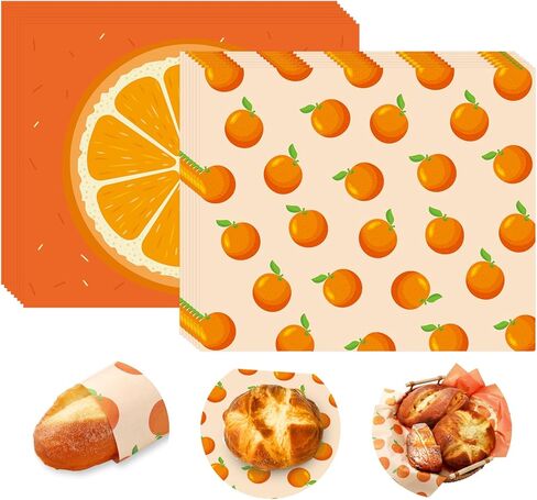 FYSUIMU 100 قطعة من ورق شمع الفراولة الوردي والأحمر والفواكه ديلي مناديل ورقية صيفية للساندويتشات مقاومة للزيت وبطانة للنزهات لمستلزمات المطبخ للحفلات in Kuwait
