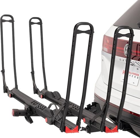 Hollywood Racks CrossTrack 1 حامل وصلة ربط الدراجة للسيارات والشاحنات وسيارات الدفع الرباعي - حامل دراجة مثبت على وصلة 2 بوصة مع تصميم آمن بدون إطار وإمالة سهلة للوصول إلى صندوق السيارة - حامل دراجات ممتاز وحامل دراجة إلكترونية in Kuwait