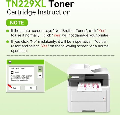 خراطيش حبر TN229XL TN229 متوافقة مع 4 عبوات بديلة لطابعة Brother MFC-L3720CDW MFC-L3780CDW HL-L3280CDW HL-L3220CDW HL-L3300CDW، BK/C/M/Y in Kuwait