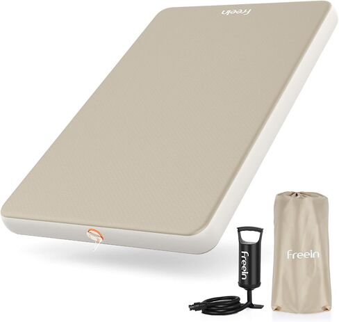 Freein 4" Drop-Stitch Inflatable Sleeping Pad - Orthopedic Support Mattress with Press Valve, 7 PSI SUP Pump Compatible, Ultralight 6lbs, Fast 3-Min Inflation for Land & Water, 76" x 26" in Kuwait
