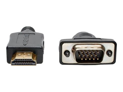 Tripp Lite P566-006-VGA HDMI to VGA Active Adapter Cable 6 ft M/M, 1080p Converter, Gold-Plated Connectors, EMI/RFI Shielding, Black, Cloud Care Pre-Configured Bundle Eligible (50 Pack) in Saudi Arabia