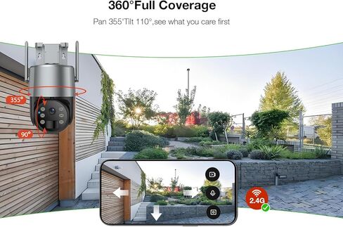 كاميرا Tuya Solar Security 2K 3MP، كاميرا واي فاي لاسلكية خارجية مع 360 درجة PTZ، IP65، كاميرا مراقبة منزلية تعمل بالبطارية مع رؤية ليلية ملونة، مستشعر PIR، صوت ثنائي الاتجاه، تخزين SD/سحابي، تنبيهات التطبيقات in Kuwait