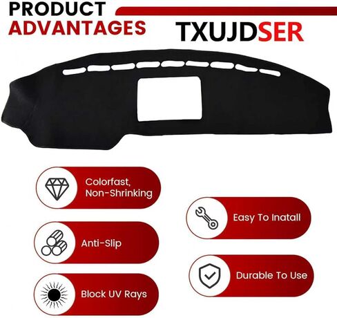 Dash Cover Mat Dashboard Pad Replacement for Ford F150 2009 2010 2011 2012 2013 2014 Sunshield Protector Interior Pad (Black) in Saudi Arabia