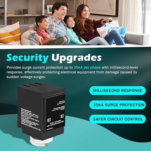 Replacement for Siemens QSPD2A035B 1-Phase 3-Wire Surge Protection Device, 120/240 VAC, 35 kA SCCR, 2 Poles in Kuwait
