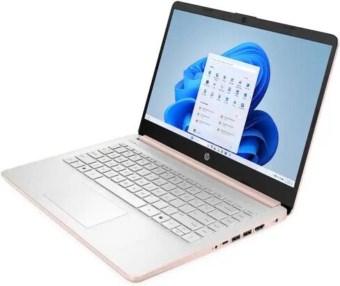 HP 2025 Laptop | 14-DQ300 | 14" 1366 x 768 | Intel-2 Core Intel Celeron N4500 | 16GB DDR4 | 64GB eMMC+512GB SSD | Windows 11 Home | Wi-Fi 6 - Bluetooth 5.4-720p HD Camera - Pale Rose Gold in Saudi Arabia
