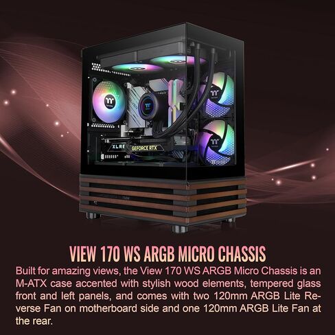 ثيرمالتاكي فيو 170 WS ARGB؛ الهيكل الصغير؛ تقليم الخشب السفلي. تتضمن مراوح ARGB Lite مقاس 3 × 120 مم؛ خلوص وحدة معالجة الرسومات 340 مم؛ مبرد الهواء 160 ملم أقصى ارتفاع؛ ماتكس/ميتكس؛ أسود؛ CA-1Z4-00M1WN-WS in Saudi Arabia