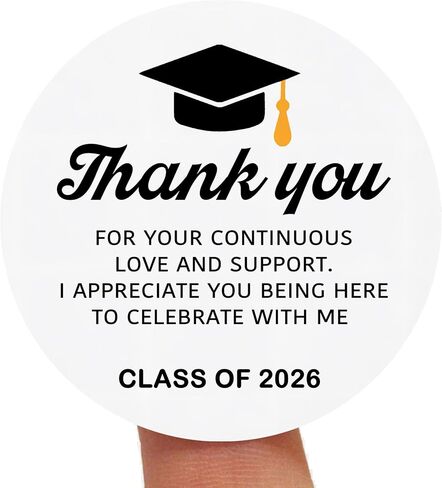 120pcs Thank You for Your Continuous Love and Support Class of 2025 Graduation Party Favor Stickers - 1.6 Inch Round, Premium Adhesive, Graduation Party Favor Stickers in Saudi Arabia