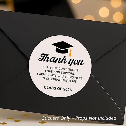 120pcs Thank You for Your Continuous Love and Support Class of 2025 Graduation Party Favor Stickers - 1.6 Inch Round, Premium Adhesive, Graduation Party Favor Stickers in Saudi Arabia