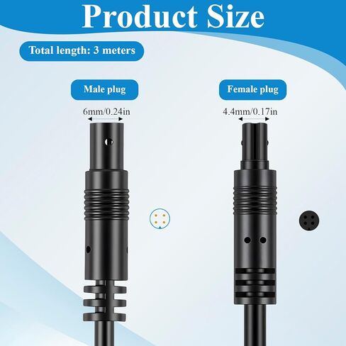 4Pin كاميرا احتياطية تمديد كابل 10Ft النحاس النقي محمية داش كام الرؤية الخلفية عكس الكاميرا سلك تمديد in Kuwait