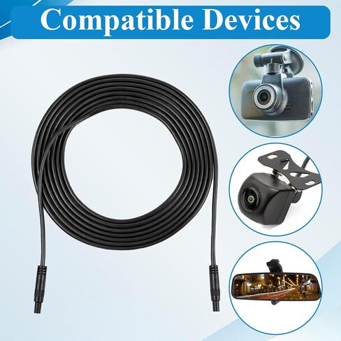 4Pin كاميرا احتياطية تمديد كابل 10Ft النحاس النقي محمية داش كام الرؤية الخلفية عكس الكاميرا سلك تمديد in Kuwait