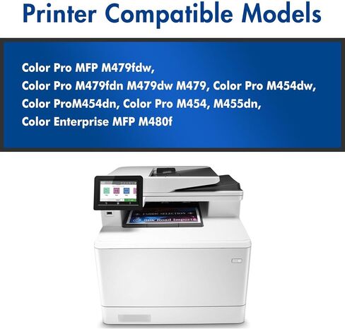 خراطيش حبر 414A 4 عبوات MFP M479fdw مع رقاقة بديلة لطابعة HP 414A 414X W2020A W2020X للطابعة Color LaserJet Pro M479fdw M479fdn M454dw M454dn M479 M454 (أسود سماوي أصفر أرجواني) in Kuwait