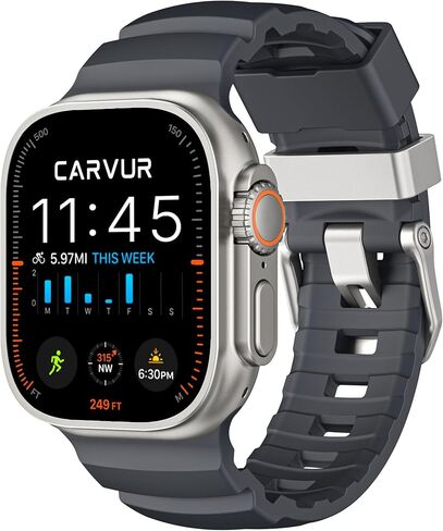 FKM Watch Band F10 - حزام مطاطي ممتاز لساعة Apple - سوار رياضي وخفيف الوزن - سوار معصم خفيف الوزن ومتين ومقاوم للعرق والماء in Kuwait