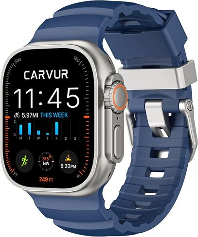 FKM Watch Band F10 - حزام مطاطي ممتاز لساعة Apple - سوار رياضي وخفيف الوزن - سوار معصم خفيف الوزن ومتين ومقاوم للعرق والماء in Kuwait