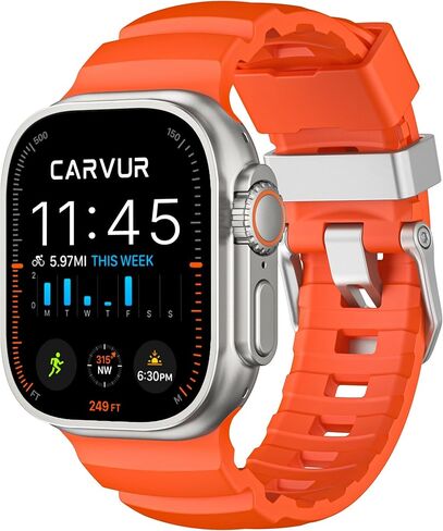 FKM Watch Band F10 - Premium Rubber Strap for Apple Watch - Trail & Sport Band - Lightweight, Rugged, Sweat & Water Resistant Wristband in Saudi Arabia