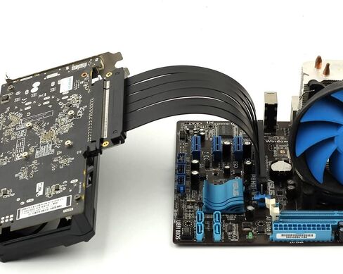 كابل PCIe 3.0 16x عالي السرعة ومرن عالي السرعة GPU تمديد PCI Express Port Extension Card Riser Cable محول 100 مم بزاوية يمين (90 درجة) in Kuwait
