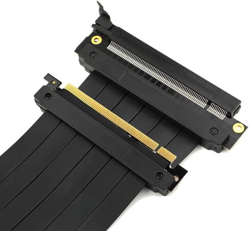 كابل PCIe 3.0 16x عالي السرعة ومرن عالي السرعة GPU تمديد PCI Express Port Extension Card Riser Cable محول 100 مم بزاوية يمين (90 درجة) in Kuwait
