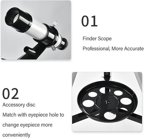 Starwatcher Reflector Telescope 114mm Large Aperture 400mm Length, High Resolution, Lightweight and Compact, Adjustable Tripod for Easy Observation in Saudi Arabia