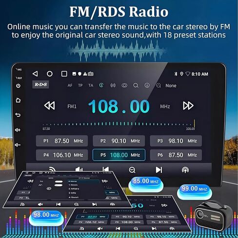 راديو ستيريو للسيارة Android 14 Double Din لـ 2008-2024 لسيارة شيفروليه إكسبريس 8 بوصة تعمل باللمس وحدة رأس السيارة مع Carplay اللاسلكي Android Auto GPS Navi Bluetooth WiFi FM RDS DSP SWC كاميرا احتياطية in Saudi Arabia
