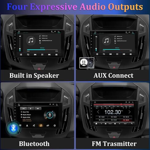 راديو ستيريو للسيارة لسيارة Ford Transit Connect 2014 2015 2016 2017 2018، شاشة لمس 9 بوصة Android 13 ستيريو راديو السيارة مع CarPlay Android Auto، يدعم GPS Navi Bluetooth SWC WiFi DSP FM ميكروفون كاميرا احتياطية in Saudi Arabia