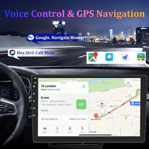 راديو ستيريو للسيارة لسيارة Ford Transit Connect 2014 2015 2016 2017 2018، شاشة لمس 9 بوصة Android 13 ستيريو راديو السيارة مع CarPlay Android Auto، يدعم GPS Navi Bluetooth SWC WiFi DSP FM ميكروفون كاميرا احتياطية in Saudi Arabia