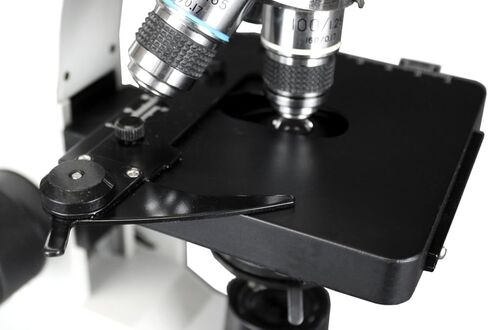 VIsion Scientific VME0006-100-RC-P1 Monocular Compound Microscope, 40x-1000x Magnification, LED, Mechanical Stage, Rechargeable Battery, Microscope Book, 25 Prepared Slides Variety Set in Saudi Arabia