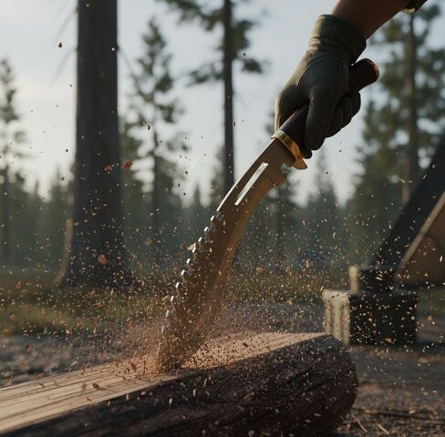 Handmade D2 Steel Survival Kukri Knife With Premium Leather Sheath, 15 Inches Fixed Blade Tactical Hunting Knives, Machete Knife Ideal For Camping, Fishing, Bushcraft and Outdoor Activities in Kuwait