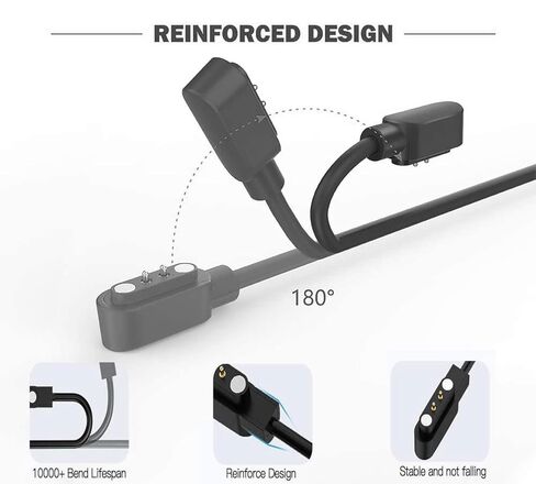 [2-Pack] Charger Compatible with Butele H69 / HENGTO H69 / Roffnet H69 / Potty Training Watch V2-A, Magnetic Charging Cable Cord for H69 Smart Watch in Saudi Arabia