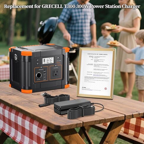 شاحن 15 فولت لـ GRECELL T300 300W (الذروة 600W) محول تيار متردد لمحطة الطاقة المحمولة لـ GRECELL 288Wh سلك إمداد الطاقة لمولد الطاقة الشمسية للطراز FJ-SW20171504000D in Saudi Arabia