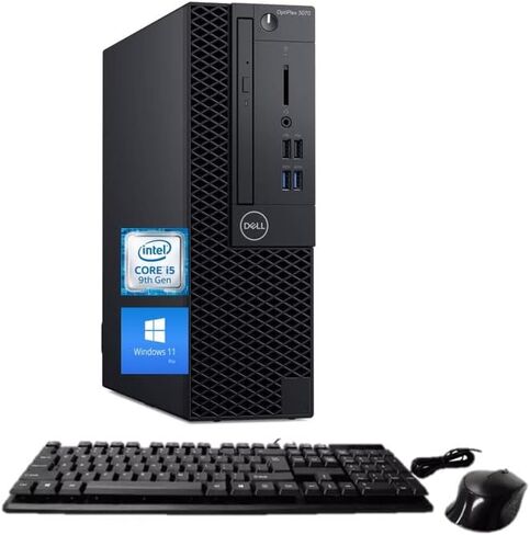كمبيوتر Dell OptiPlex 3070 صغير الحجم، Intel Hexa Core i5-9500 حتى 4.4 جيجا هرتز، 16 جيجا DDR4، 1 تيرابايت SSD، Windows 11 Pro 64 بت متعدد اللغات يدعم اللغة الإنجليزية/الإسبانية/الفرنسية (متجدد) in Kuwait