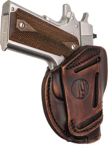 1791 Gunleather 3-Way 1911 Holster - حافظة مسدس جلدية يمكن استخدامها بكلتا اليدين OWB CCW - تناسب جميع موديلات 1911 Sig وColt وKimber وRuger وBrowning وTaurus وRemmington in Kuwait