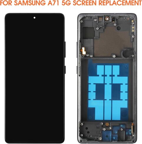 OLED لهاتف Samsung Galaxy A71 5G استبدال شاشة Samsung A71 5G LCD 736238797718 A716F SM-A716U LCD قطع غيار تجميع تعمل باللمس مع إطار (يدعم بصمة الإصبع) in Kuwait