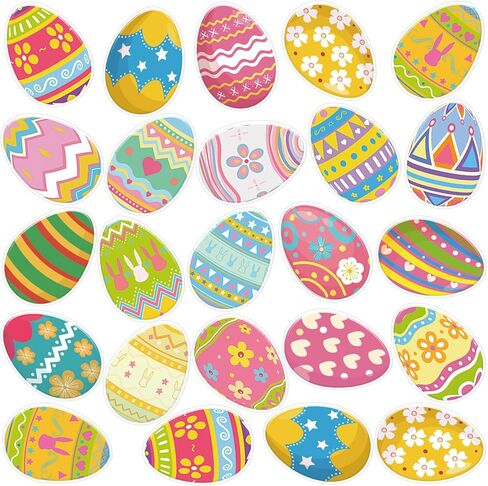 Motipuns 2 Sheets Easter Window Gel Clings Easter Egg Bunny Thick Gel Clings Removable Reusable Colorful Spring Window Stickers for Glass Home Classroom Party Decor Supplies (Cute Egg) in Saudi Arabia