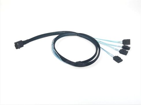 Oculink Right Angle SFF-8611 Host to 4 X SATA Target Cable, High-Speed Oculink SFF-8611 to SATA Adapter, Durable SFF-8611 Right Angle Cable for Enhanced Data Transfer and Storage Expansion in Saudi Arabia