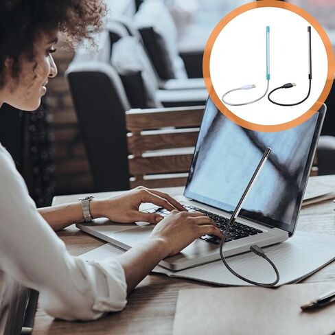 2Pcs USB Touch Dimmable LED Reading Lamp with Flexible Gooseneck Mini Night Light for Bedside and Keyboard USB Computer Light for Quiet Reading in Saudi Arabia