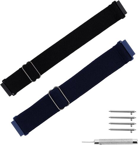 2pcs Adjustable Nylon Watch Band for F91W, 18mm Quick Release Digital Watch Straps with Installation Tool in Saudi Arabia