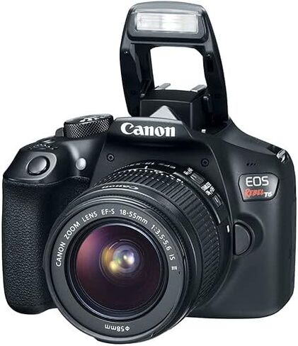 كاميرا Canon EOS Rebel T6 DSLR مع عدسة 18-55 ملم | مستشعر APS-C CMOS بدقة 18 ميجابكسل، وواي فاي مدمج وفيديو عالي الدقة | للسفر والصور اليومية + عدسة Canon EF 75-300mm f/4-5.6 III + محول EF-EOS R + المزيد in Saudi Arabia