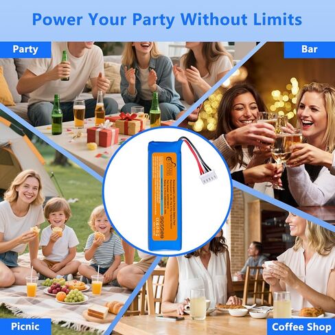 بطارية بيكل باور بقدرة 4000 مللي أمبير في الساعة لجهاز JBL Flip 4، Flip 4 Special Edition، JBL GSP872693 01 in Kuwait