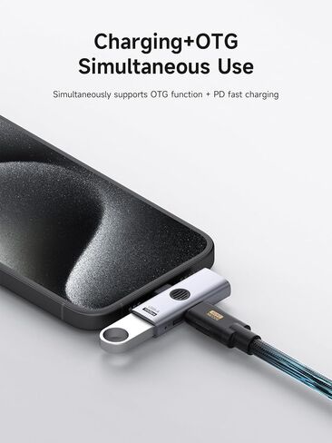 موزع USB-C مع شحن سريع 100 وات ومنفذ USB 3.2 بسرعة 10 جيجابت في الثانية، ومحول OTG 2 في 1 يناسب iPhone 16/15 Pro Max وiPad Pro وMacBook وRog Ally وSteam Deck وQuest 3 2 (TUA09 USB-C + PD) in Saudi Arabia