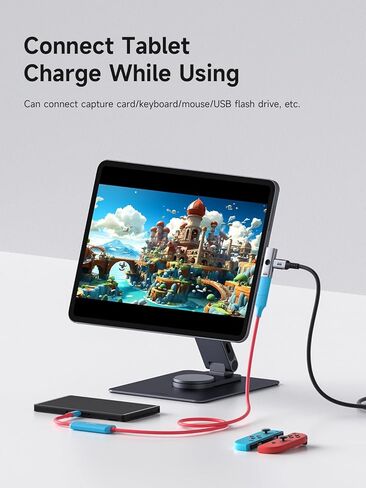 موزع USB-C مع شحن سريع 100 وات ومنفذ USB 3.2 بسرعة 10 جيجابت في الثانية، ومحول OTG 2 في 1 يناسب iPhone 16/15 Pro Max وiPad Pro وMacBook وRog Ally وSteam Deck وQuest 3 2 (TUA09 USB-C + PD) in Saudi Arabia