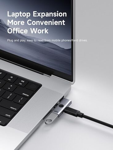 موزع USB-C مع شحن سريع 100 وات ومنفذ USB 3.2 بسرعة 10 جيجابت في الثانية، ومحول OTG 2 في 1 يناسب iPhone 16/15 Pro Max وiPad Pro وMacBook وRog Ally وSteam Deck وQuest 3 2 (TUA09 USB-C + PD) in Saudi Arabia