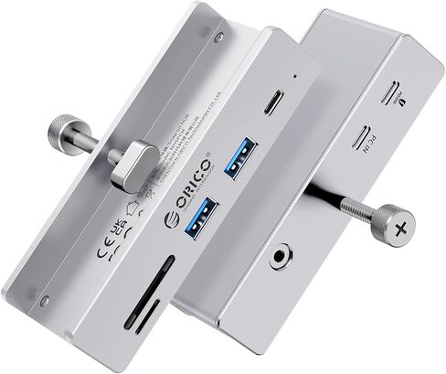 ORICO USB Hub 3.2، مشبك USB-Hub مع منفذ Type-C PD 60W، موسع USB 6 منافذ من الألومنيوم بسرعة 10 جيجابت في الثانية مع منفذي USB-A 3.2، USB-C 3.2، قارئ بطاقة SD/TF 3.0، AUX، موزع USB-3.2 للشاشة، المكتب in Kuwait