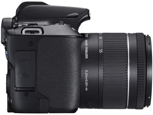 كاميرا Canon EOS Rebel SL3 DSLR مع عدسة 18-55 ملم (أسود) | مستشعر APS-C بدقة 24.1 ميجابكسل وتركيز بؤري تلقائي ثنائي البكسل وفيديو بدقة 4K | للمبتدئين والتصوير الفوتوغرافي اليومي (3453C002) + مقبض HG-100TBR + محول EF-EOS R + المزيد in Saudi Arabia