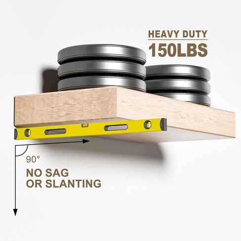 قطعتان من دعامة الرف العائم شديدة التحمل، أجهزة رف عائمة تزيينية، دعامات رف الموقد المعدنية السوداء المخفية (22 بوصة × 6 بوصة × 1.0 بوصة مع أدوات) in Kuwait