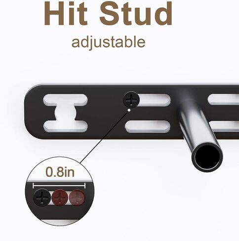 قطعتان من دعامة الرف العائم شديدة التحمل، أجهزة رف عائمة تزيينية، دعامات رف الموقد المعدنية السوداء المخفية (22 بوصة × 6 بوصة × 1.0 بوصة مع أدوات) in Kuwait