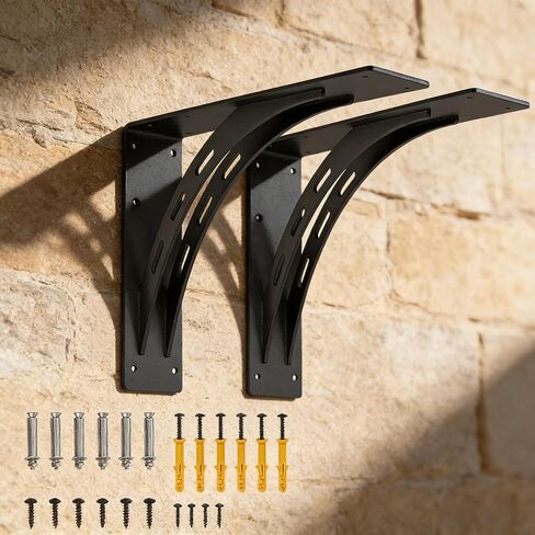 24 inch x 15 inch Heavy Duty Bracket,Granite Countertop Support Brackets, Heavy Duty Shelf Brackets , Max Load 1000 Lbs ,Mantel Brackets (Set of 2) - (24 " x 15 ") in Saudi Arabia