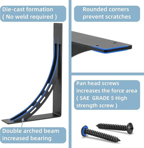 24 inch x 15 inch Heavy Duty Bracket,Granite Countertop Support Brackets, Heavy Duty Shelf Brackets , Max Load 1000 Lbs ,Mantel Brackets (Set of 2) - (24 " x 15 ") in Saudi Arabia
