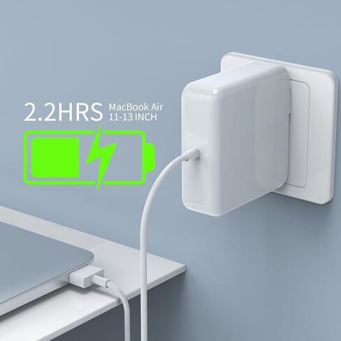 شاحن MagSafe 2 بقدرة 45 وات، محول طاقة على شكل حرف T متوافق مع أجهزة MacBook Air مقاس 11 بوصة 13 بوصة (موديلات 2012 2013 2014 2015 2016 2017) in Kuwait