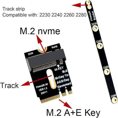 محول تحويل M.2 NVME SSD، توصيل وتشغيل سرعة PCIe 4.0 لبروتوكول Nvme SSD، مع ومسامير لـ Air Pro A1465 A1466 A1398 A1502 2013 2014 2015 2016 2017 in Kuwait