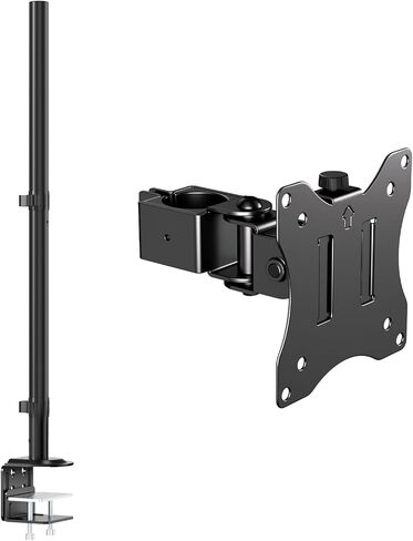 PUTORSEN Universal VESA Pole Mount لشاشات 17 بوصة - 32 بوصة، يناسب عمود قطره 1.38 بوصة وعمود حامل شاشة فولاذي طويل جدًا 32 بوصة مكون من قسمين - مع قاعدة تثبيت in Kuwait